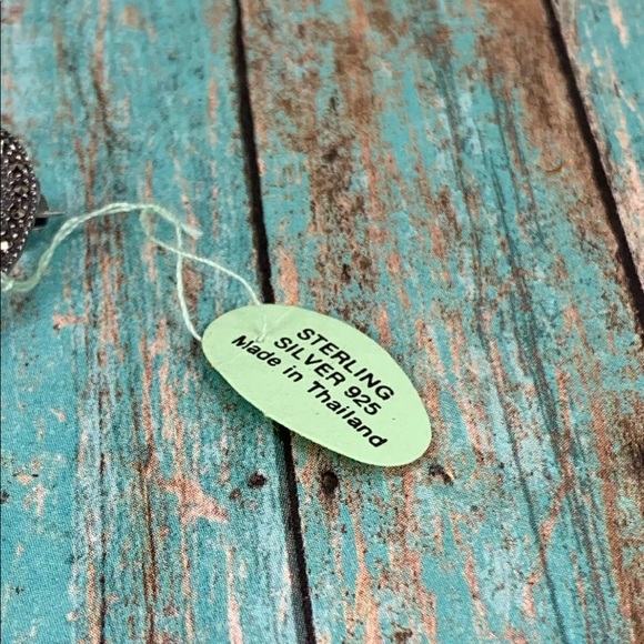 ⭐️Vintage Sterling Silver Marcasite Heart Pin NWT - Picture 2 of 10